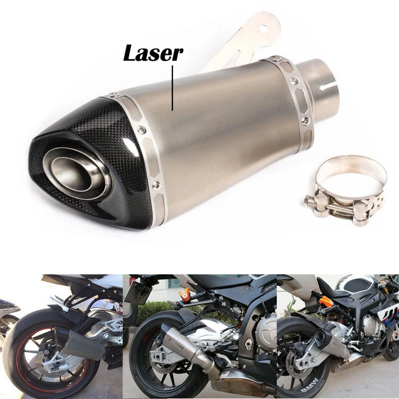 

For BMW S1000RR 10-14 S1000R 10-16 51mm 60mm Carbon Motorcycle Exhaust Muffler Pipe Slip on Escape Moto Removable DB Killer