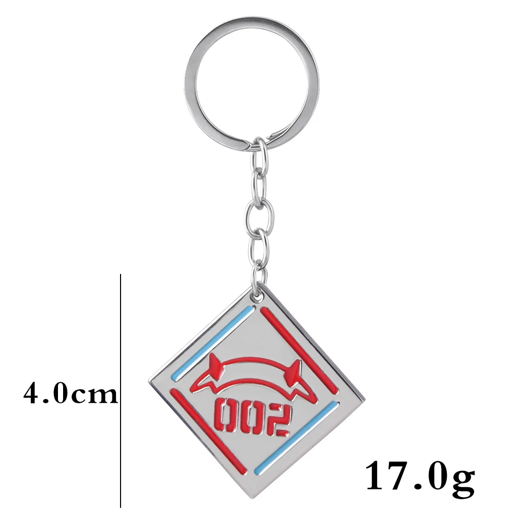 

Anime DARLING in the FRANXX Keychain Red Devil Horn 002 ZERO TWO Key Ring Cosplay Props Women Pendant Jewelry