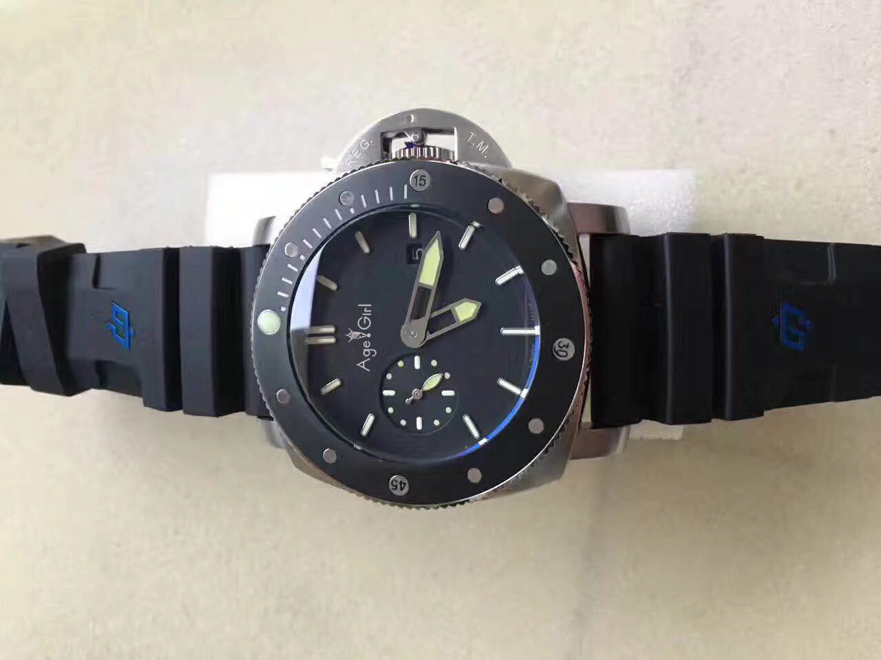 

Classic New Men Automatic Mechanical Sapphire Stainless Steel Watches Silver Black Rubber Watch Limited Luminous AAA+
