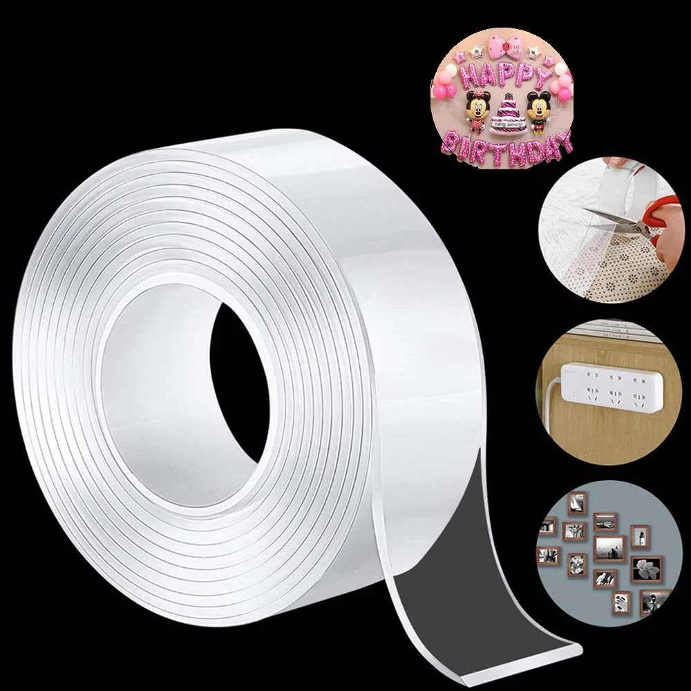 Многоразовая двусторонняя клейкая лента 1/2/3/5 м|Лента| |