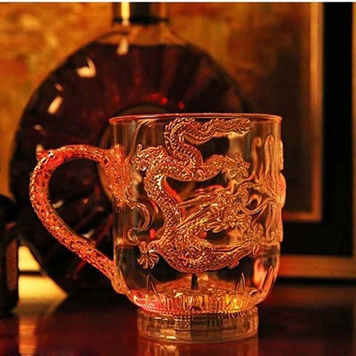 LED Flashing Color Change Water Activated Light Up Dragon Beer Whisky Cup Mug | Дом и сад