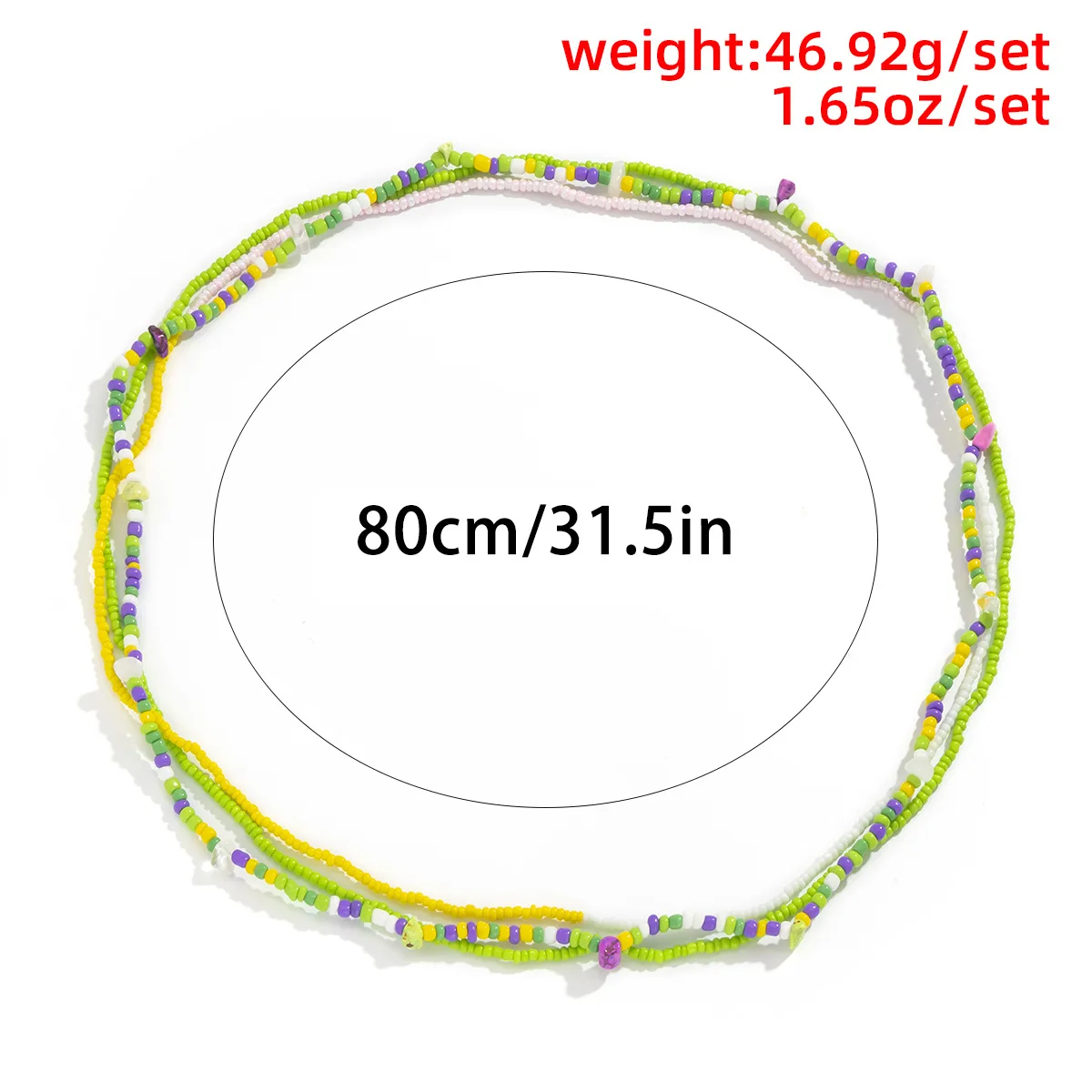 

3pcs/set Body Chain Bohemia Asymmetry Colorful Stone Acrylic Bead Sexy Waist Chain for Women Summer Vacation Party Jewelry 2021