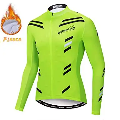 New long sleeve cycling Jersey Men's team Autumn winter Thermal fleece clothing ropa ciclismo biking spain brazil | Спорт и