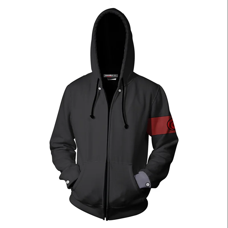 zipper Японское аниме Наруто Косплей Куртки Одежда Костюмы мужские толстовки кофты Uzumaki Akatsuki Haruno Сакура шляпа одежда топы - Цвет: zipper