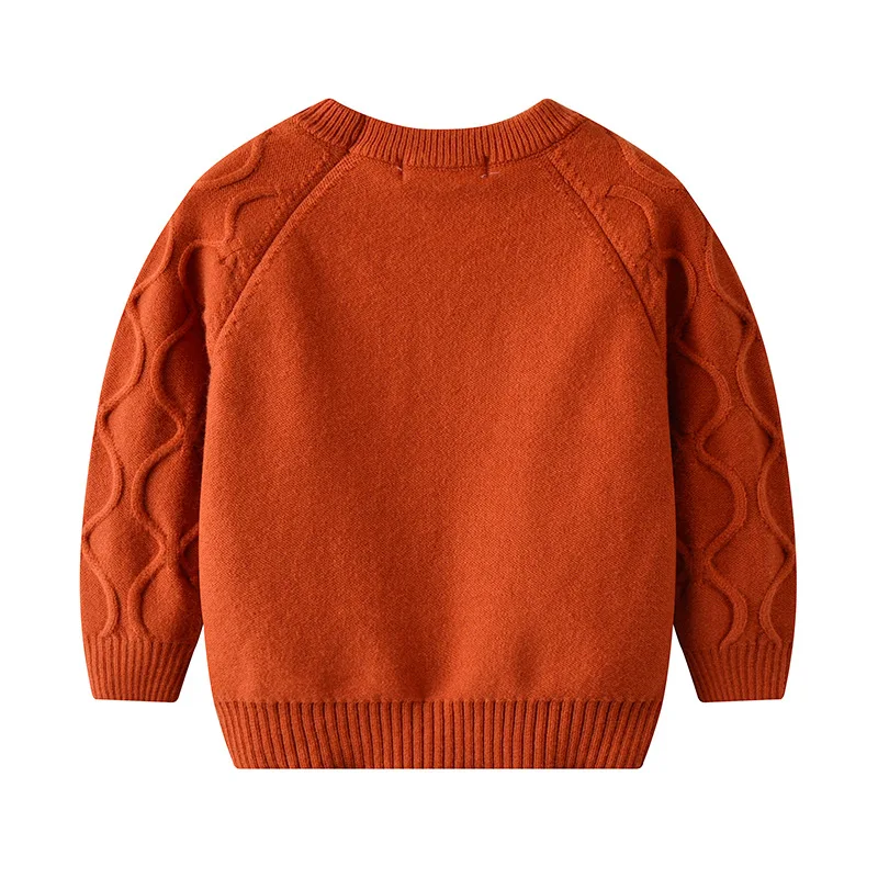 Осенне зимний свитер для маленьких девочек мягкий хлопковый детский вязаный