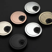 zinc alloy round table wire hole covers outlet port computer pc desk cable grommet line holder 56mm hole cover base