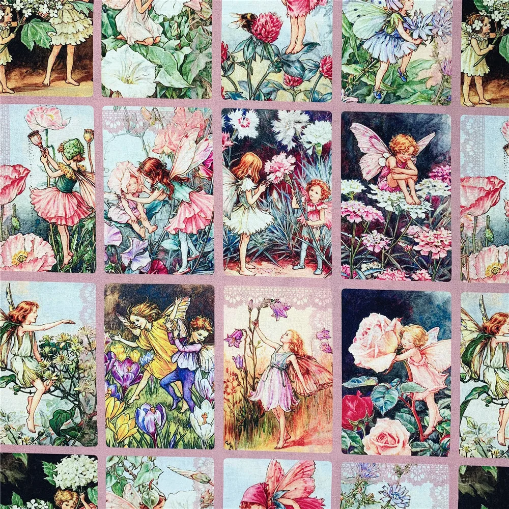 Romantic rose vintage flower fairy cotton fabric for Sewing Quilting Accessories DIY girl Sheet Pillowcase Patchwork Material | Дом и сад