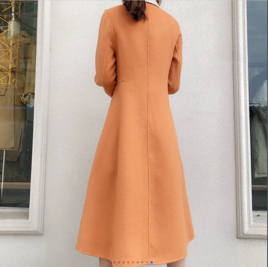 

Autumn and winter female cashmere overcoat double-sided fluff coat slim fashion