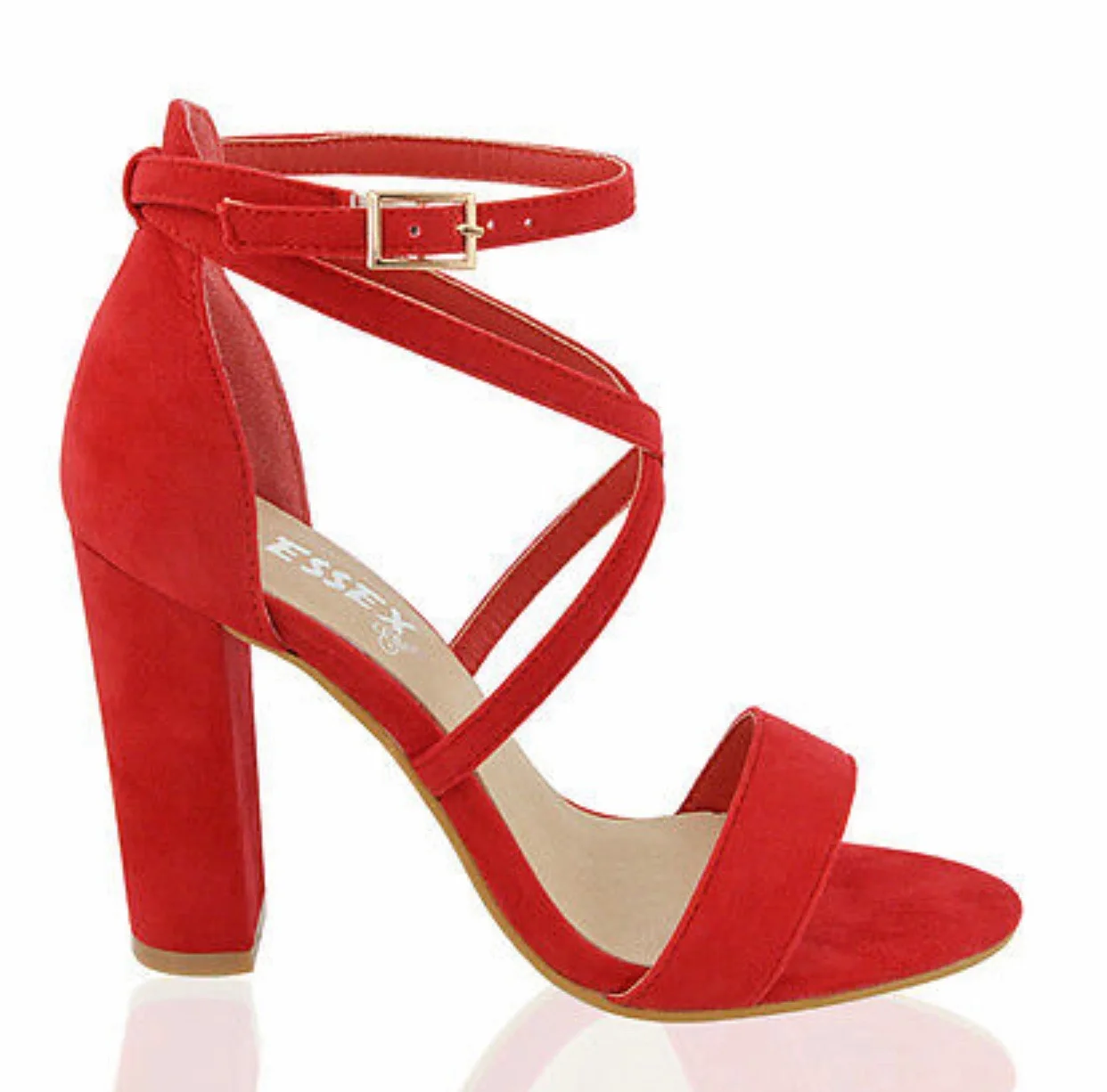 

MST-1040 Lady Classic Thick short heels casual shoes women's cross band buckle 34-42 numaralar stiletto