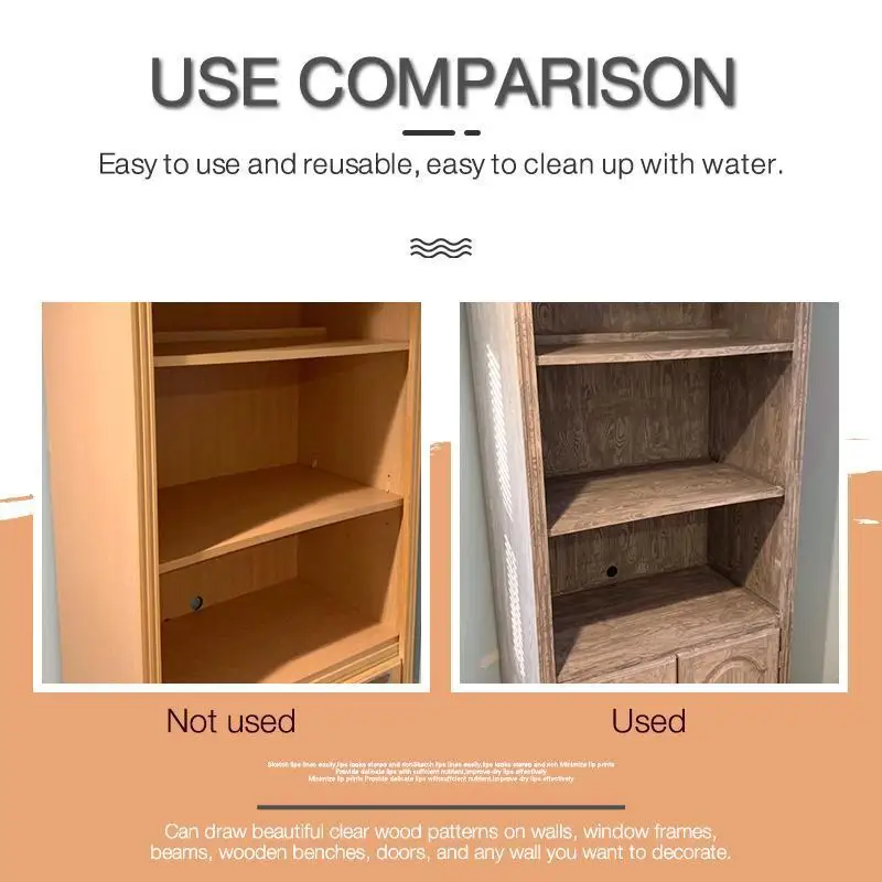 2 шт./компл. резиновая роликовая щетка имитация краска под дерево настенная