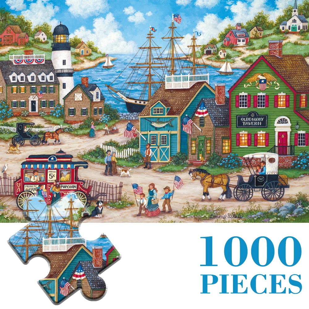 

1000 Piece Jigsaw Puzzle for Adults MaxRenard Children's Challenging Assembling Paper Puzzle DIY Toy 68*49 Family Christmas Gift