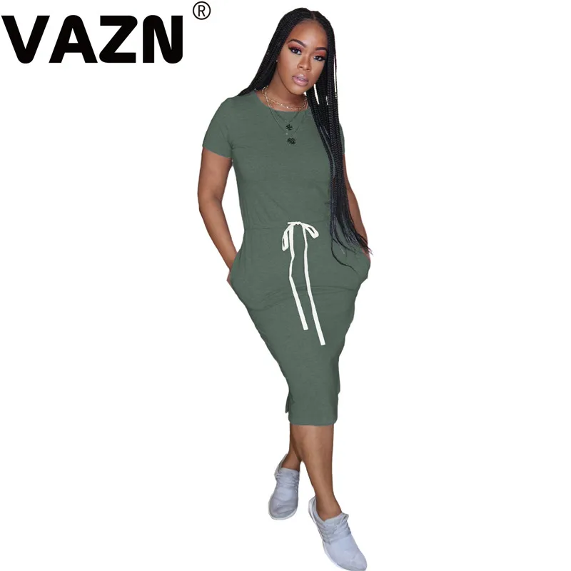 Женское леопардовое платье с коротким рукавом VAZN Черное Платье макси круглым