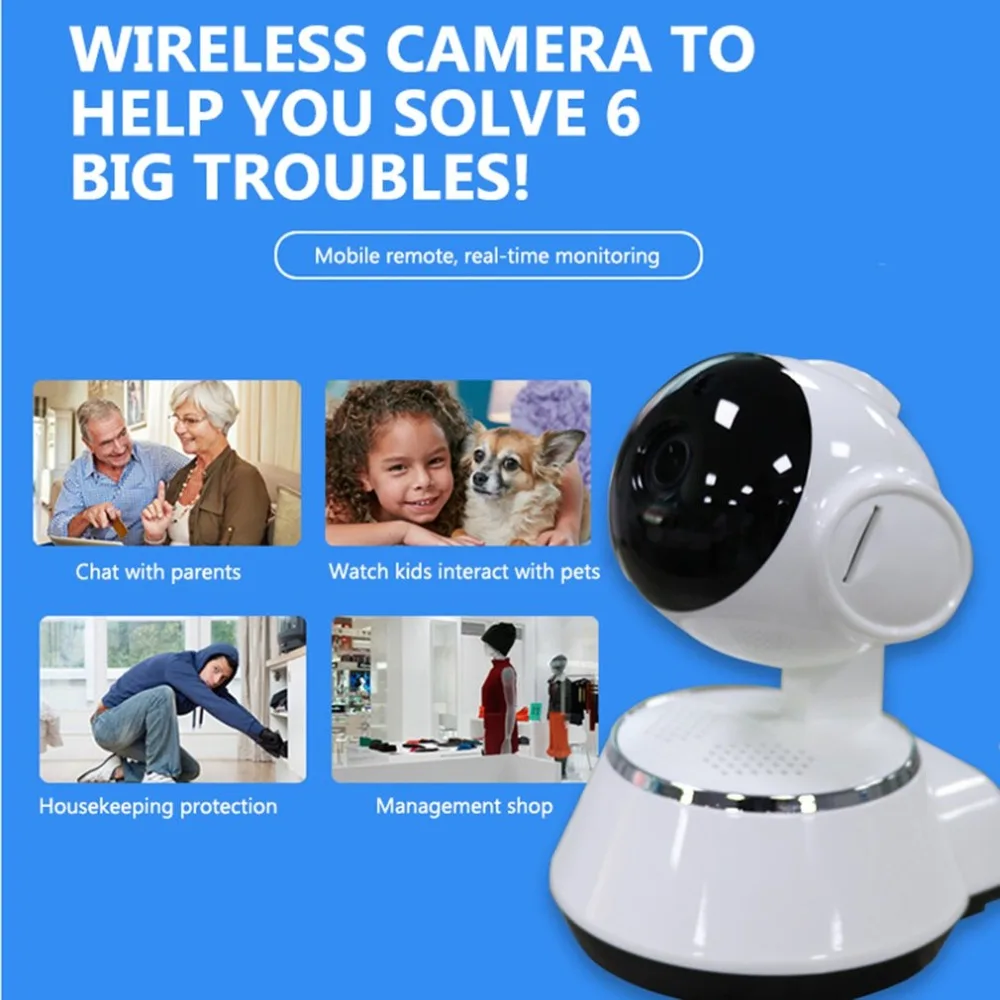 Мини домашний монитор P2P wifi камера 720P HD Беспроводная умная детская ночного