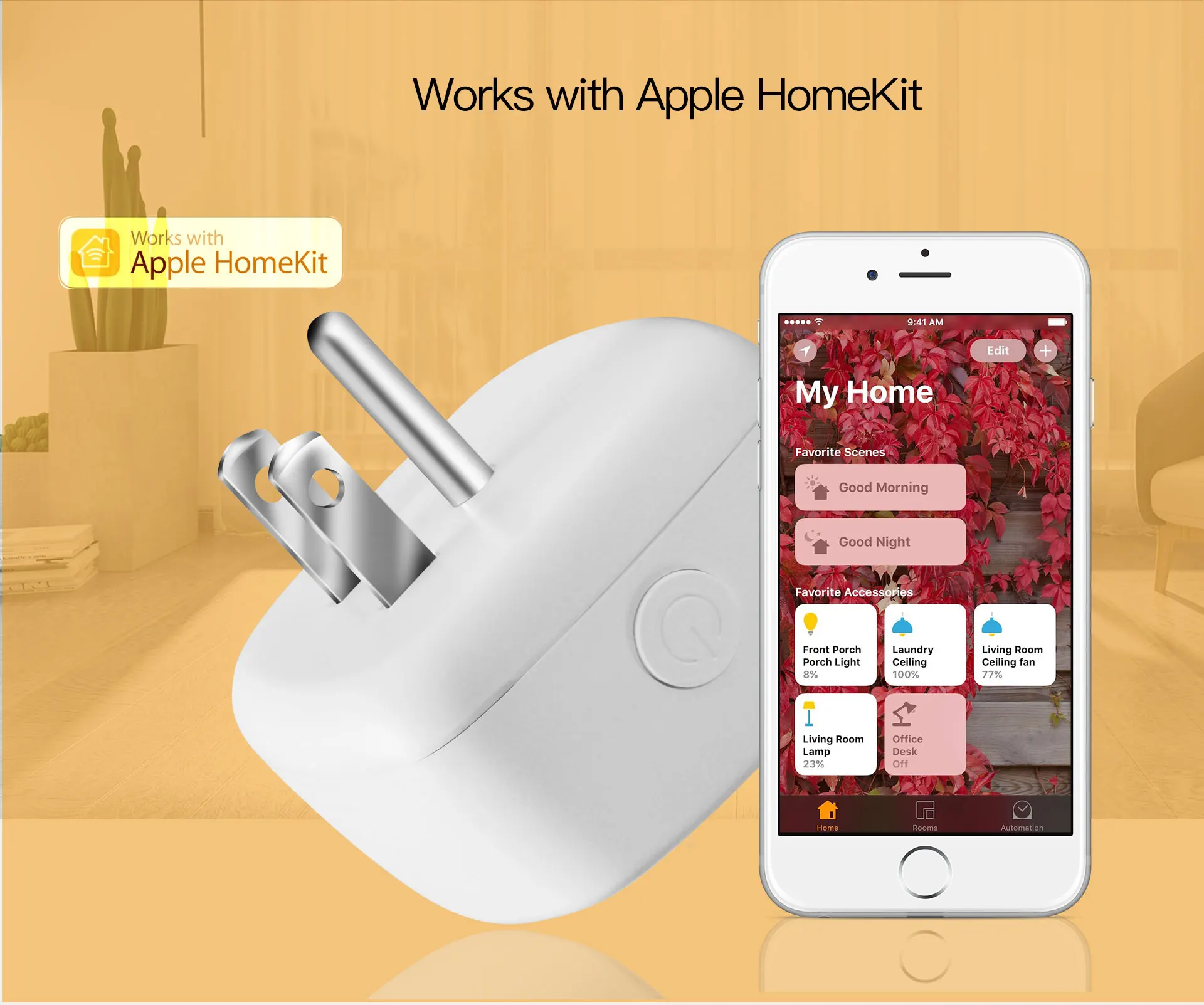 WS4 Wi-Fi умная розетка R/G/B/W многоцветная, WiFi лампа, совместима с HomeKit, Amazon Alexa, Google home, HomeKit