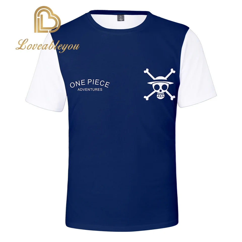 

Amine Movie Cosplay One Piece 3D Printing Short Sleeve T-shirt Tops Clothes Adult&Kids Size