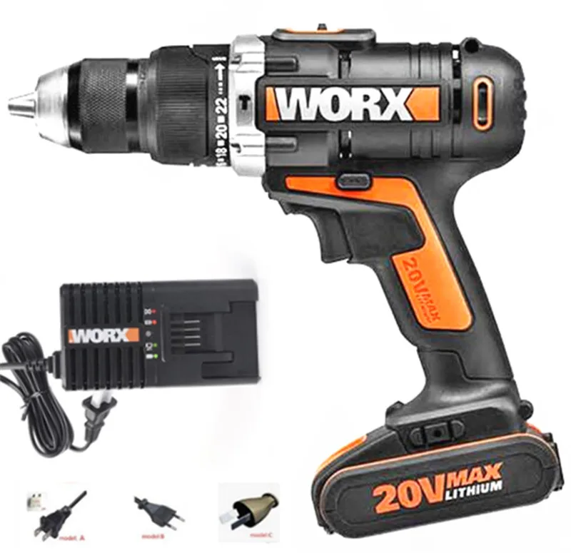 

110-240v Drill for WORX WX372 WU372.9 WX372.9 WU372 WX372 with 1 battery and charger