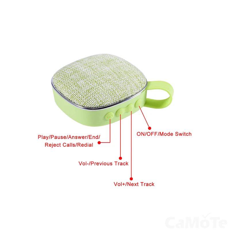 Портативный тканевый портативный Bluetooth динамик открытый велосипед ткань мини