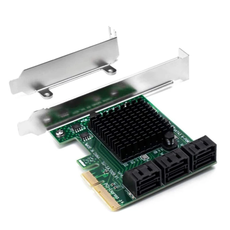 

SATA 3,0 карта, 6 портов, 6 Гбит/с SATA контроллер, PCIe выраженная карта с низкопрофильным кронштейном, Поддержка порта 6 устройств SATA 3,0