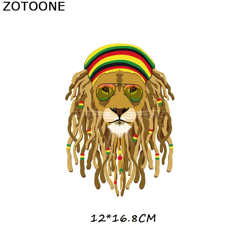 345 ZOTOONE железная нашивка, тигр, Лев, собака, животное, пластырь для одежды, наклейки футболка, а-уровень, моющийся, термопресс, аппликация C - Цвет: 345