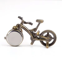 vintage bronze bike keychain clock quartz pocket pendant watch keychain gift car internal accessories decoration