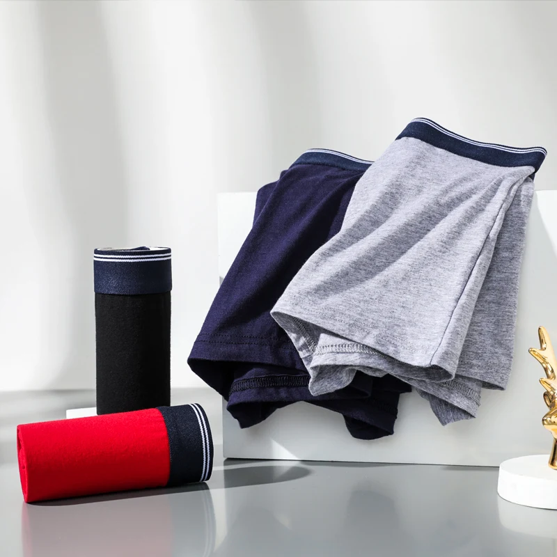

Men's Underwear Pure Cotton Crotch Solid Boy Color Breathable Antibacterial Fashion Soft Skin-friendly Elasticity Simplicity