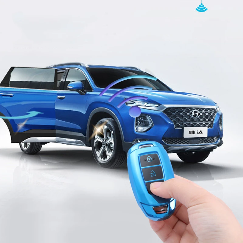 Разноцветный мягкий чехол для ключей автомобиля из ТПУ для hyundai Santa Fe TM I30 Solaris Azera Elantra грандиозные аксессуары