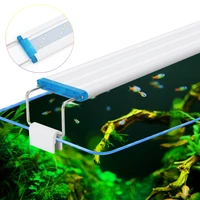 super slim leds overhead aquarium lighting aquatic plant light 18 75cm extensible waterproof clip on lamp for fish tank 90 260v