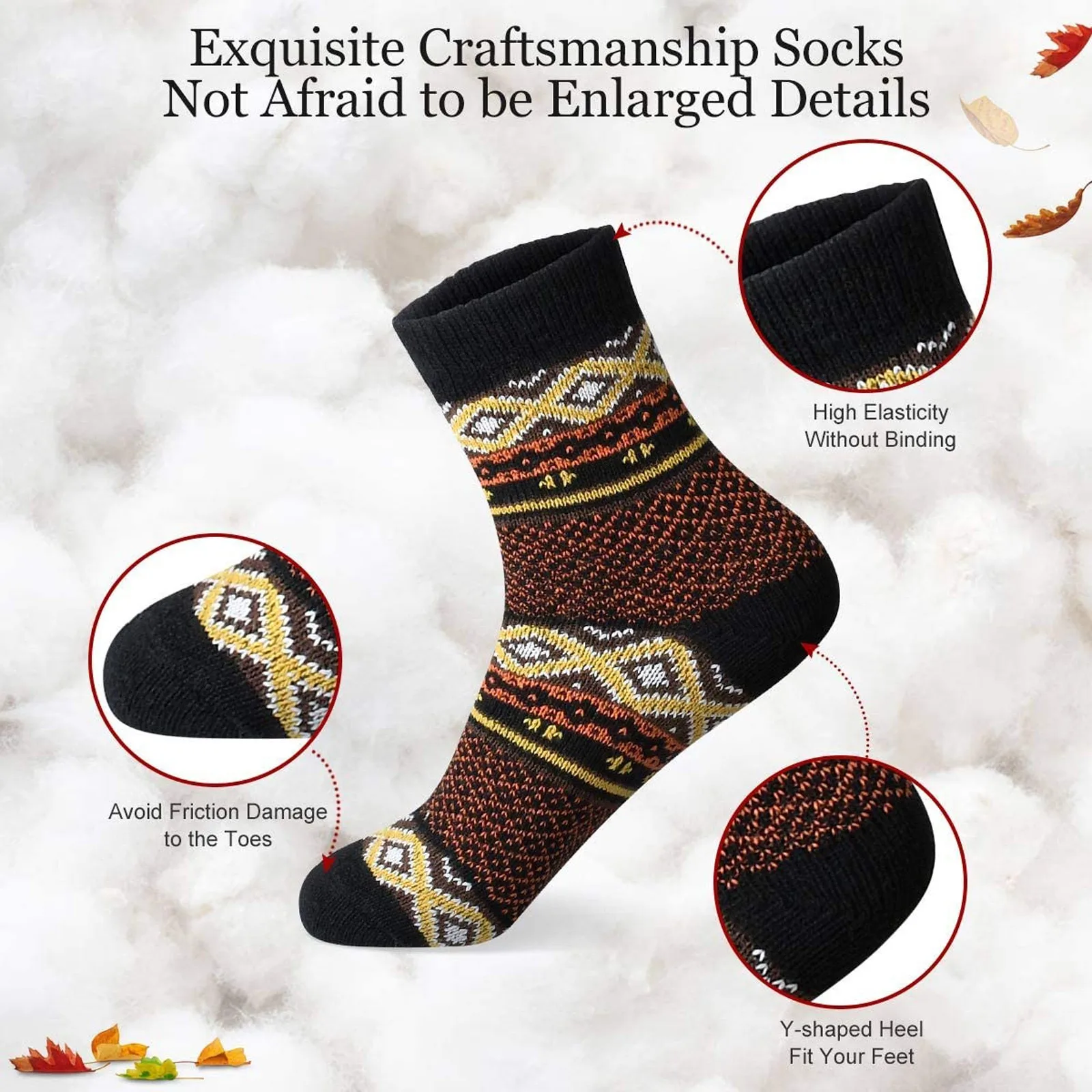 

5 Pairs Women Socks Fashion Fashion Printing Cotton Street Middle Tube Socks Autumn Winter Keep Warm Ladies Socks