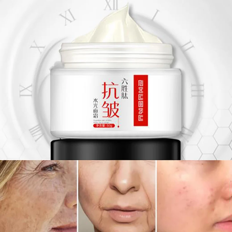 

Six Peptide Cream Collagen Anti-wrinkle Whitening Cream Hyaluronic Acid Moisturizing Anti-aging Nourishing Serum Skin Care