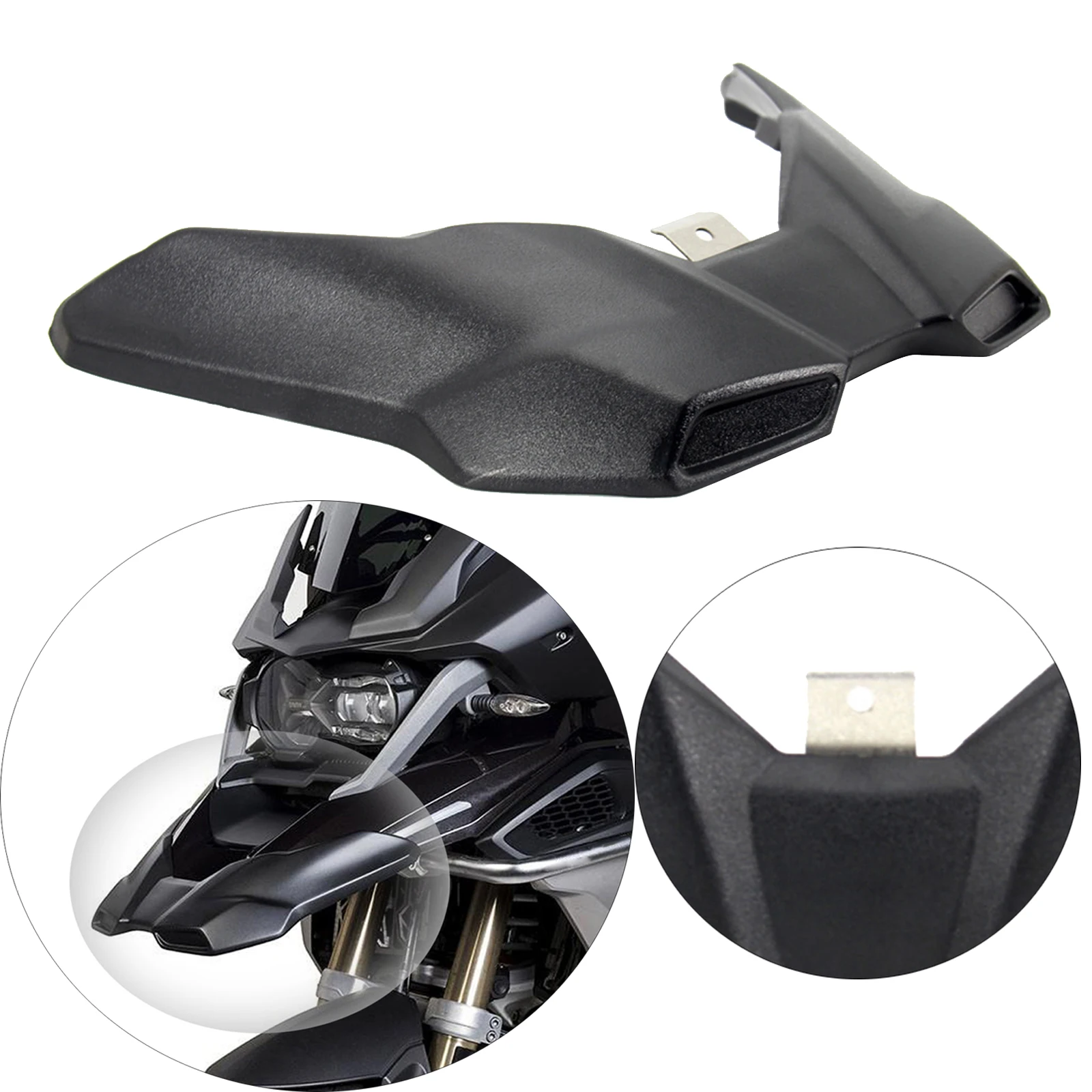 

Front Fender Beak Extension Wheel Cover for BMW R1200GS R1250GS LC Black
