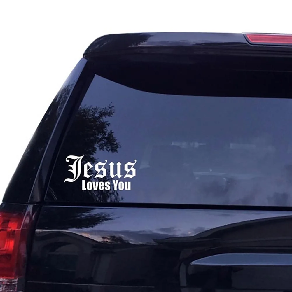 Jesus Love You Letters светоотражающие наклейки на окна автомобиля Декор внешние