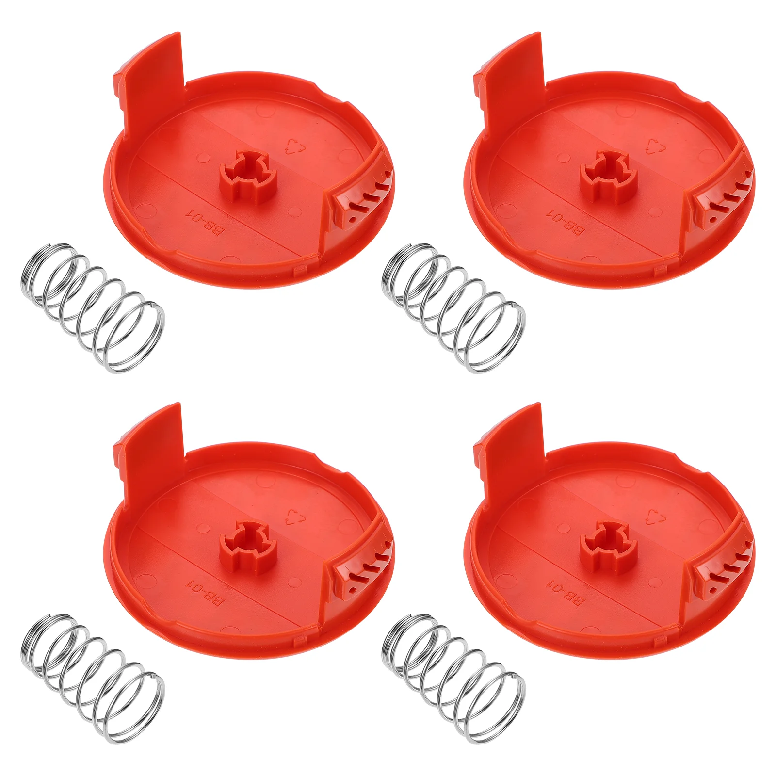 

4 Sets Replacement Spool Covers and Spring for Gardening Trimmer Mower