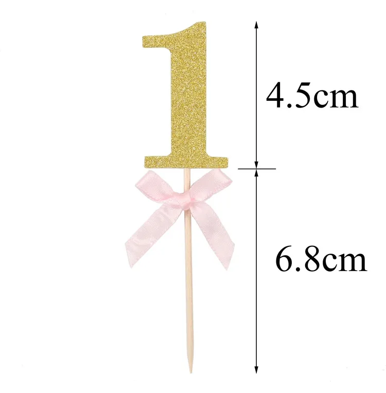 1 шт. один с бабочкой Снежинка звезда Торт Топпер первый день рождения Блестящий