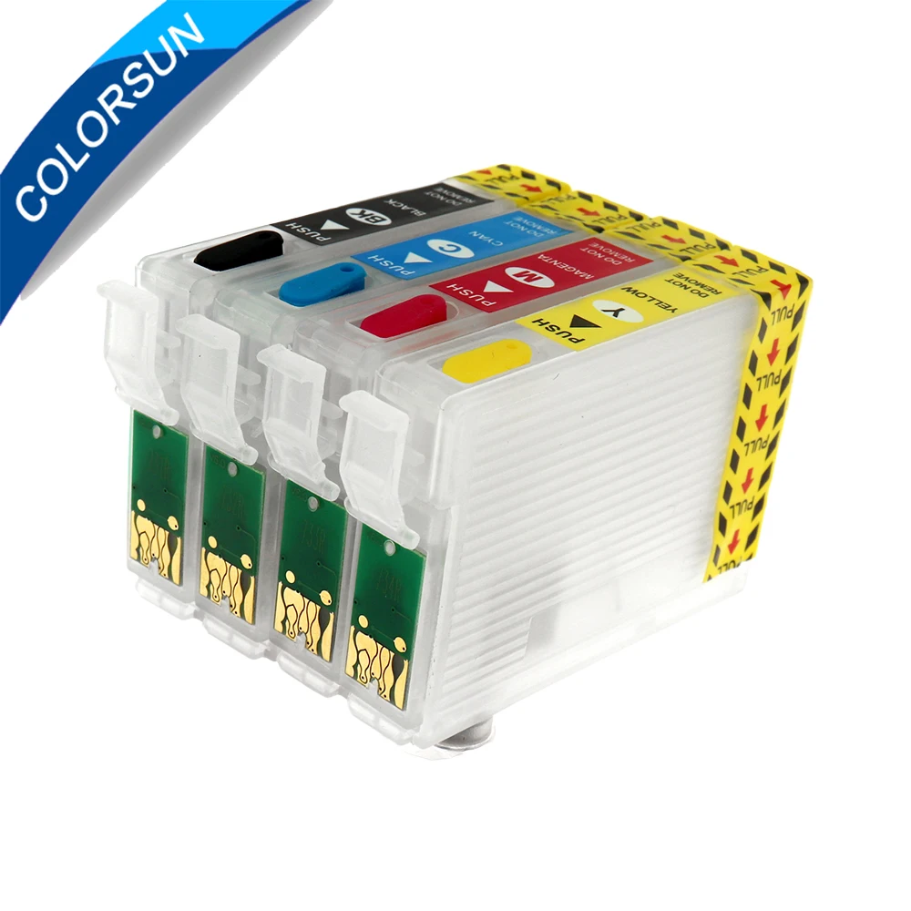 Colorsun T1271-T1274 Refillable ink cartridge for EPSON 60 545 645 840 845 WF-3520 3530 3540 7010 7510 7520 with ARC chips | Компьютеры и