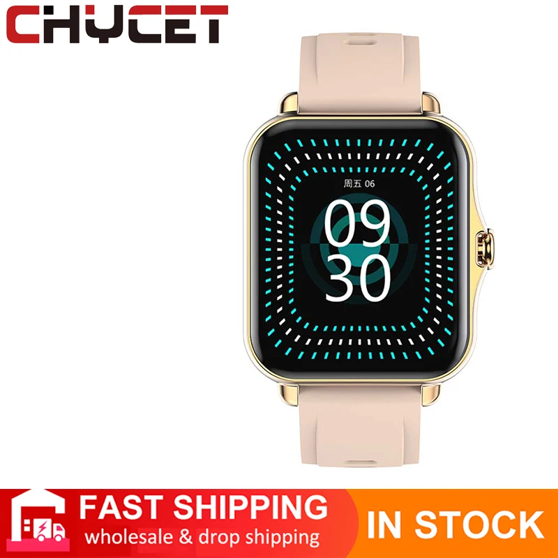 

CHYCET 2021 1.69Full Touch Smart Watch IP67 Sport Smartwatch Men Women Heart Rate Monitor Music Control Watches For IOS Android