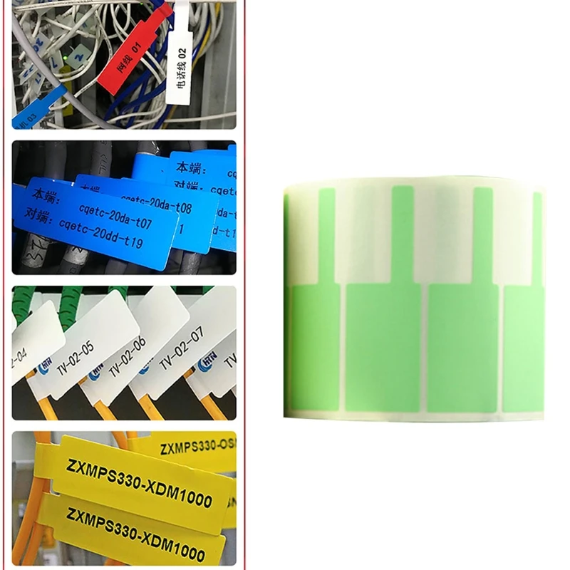

G6DA 500Pcs Cable Sticker 3.30x1.02in Oil-proof Tear-resistant PC Network Wire Cord Cable Tie Label Sticker Marking Marker