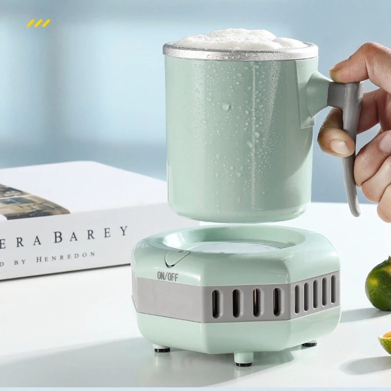 

Smart Fast Cooler Cup Mug Desktop Office Mini Refrigerator Beverage Cooler Food-Grade Aluminum Mug Cooler Cup