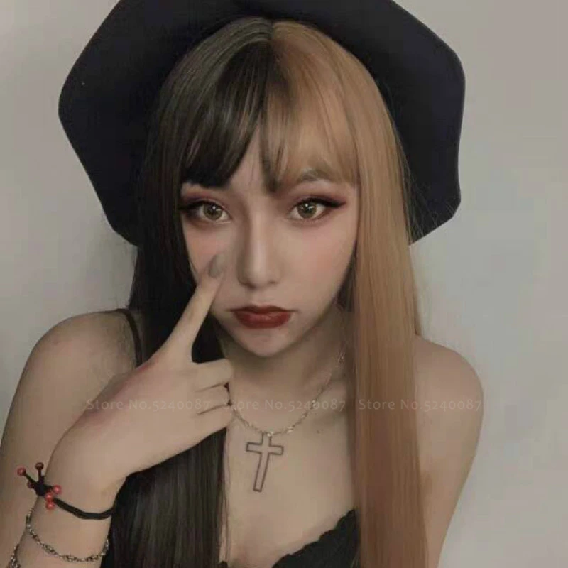 Женские костюмы для косплея белый черный розовый парик из японского аниме-аниме