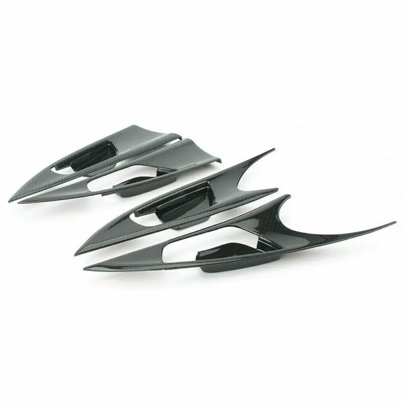 

Carbon Fiber Style Door Handle trim Inner Bowl Cover Decal 4pcs Set Car