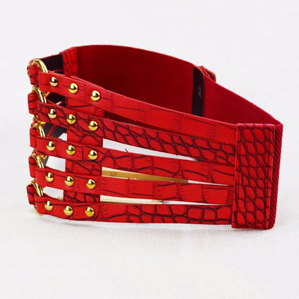 Ladies Overcoat Decorative PU Leather Belts Women's All-around Skirt Down Jack Waistband Female Belt 12cm Width AK008