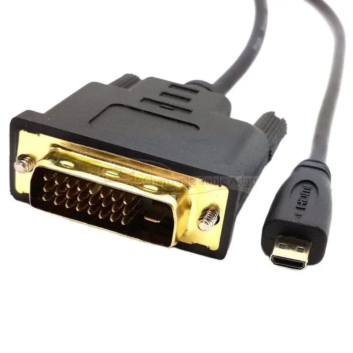 Высокоскоростной HDMI-совместимый кабель Micro HD к DVI DVI-D 24 + 1Pin адаптер кабелей 3D 1080p