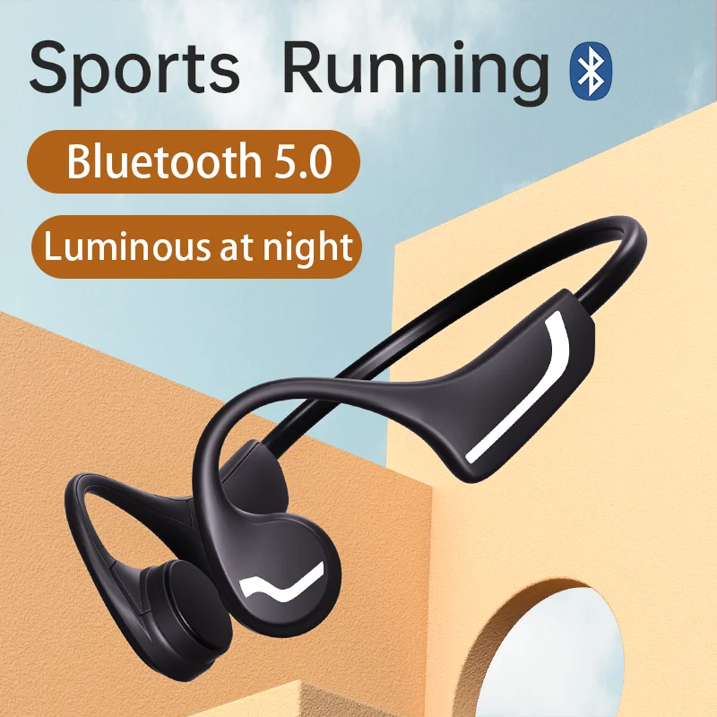 Светящиеся наушники DDJ H9 Bluetooth 5 0 для Vivo Samsung Huawei Гарнитура костной проводимости