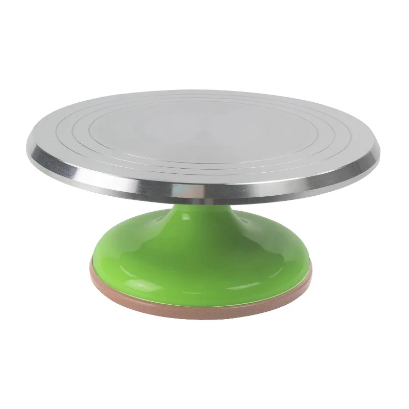 

Aluminum alloy decorative turntable rotary cake baking mold tools mounting table 12 inch cake turntable spot wholesale