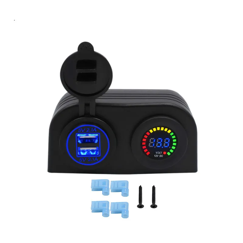 2 USB порта автомобильное зарядное устройство 12 В розетка для автомобильного