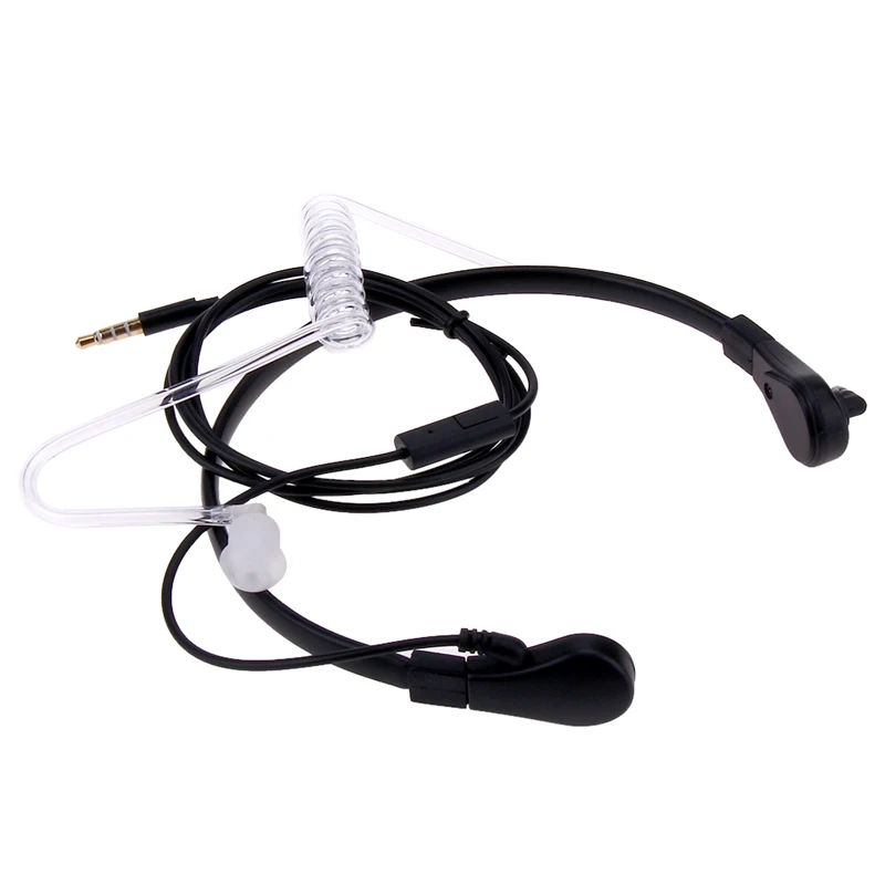 

1pin 3.5mm Throat Mic Microphone Headset Covert Acoustic Air Tube Earpiece for iPhone Android Xiaomi Samsung Smart Mobile Phone