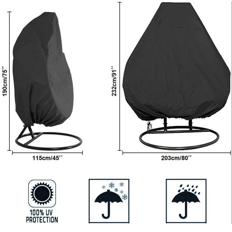 Открытый качели яичная скорлупа стул оксфорд пылезащитный чехол сад висит яйцо