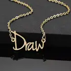 Ожерелье с именем на заказ, золотистый чокер из нержавеющей стали, индивидуальное ожерелье с именем кулон-табличка с именем, ювелирные изделия для женщин, подарок на день рождения