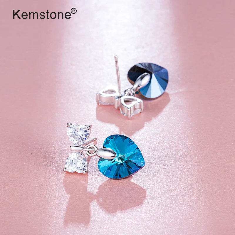 Kemstone 925 Серебряная застежка изысканное белое платье-пачка с бантом в форме сердца