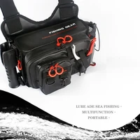 multifunctional fishing tackle bags crossbody bag with rod holder removable lure slotted rod holder utility storage waist belt