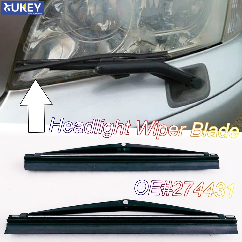 Front Headlight HeadLamp Wiper Blade Left & Right Replace 274431 For Volvo 960 S80 S90 V90 340 360 740 760 940 14cm Rubber